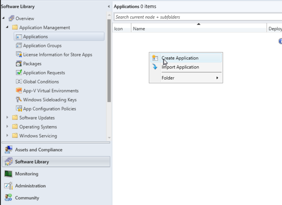 Creating an Application